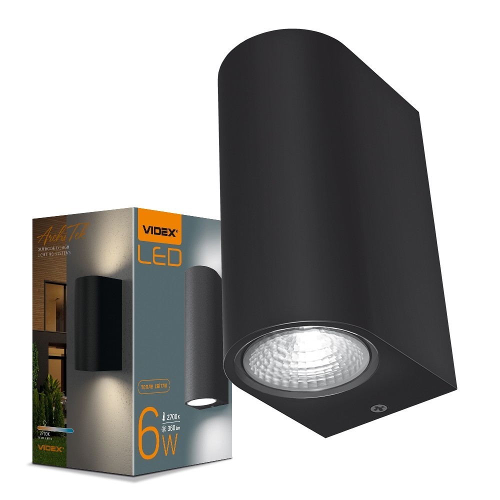 

LED Светильник архитектурный IP54 AR032-062B VIDEX 6W 2700K