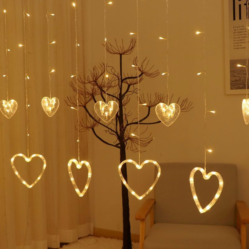 

Светодиодная гирлянда LTL LOVE HART штора сердечки бахрома 2.5метра 138LED 220В