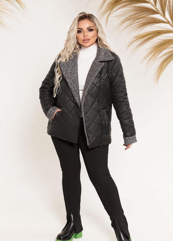 

Женская демисезонная куртка OF0003 р54/56 черная