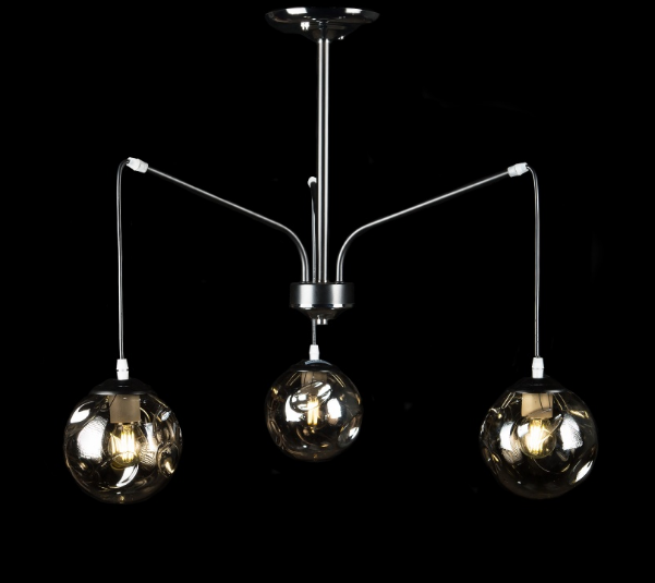 

Люстра с плафонами Ray L9752B/3 (BLK+CR) (AN005051)