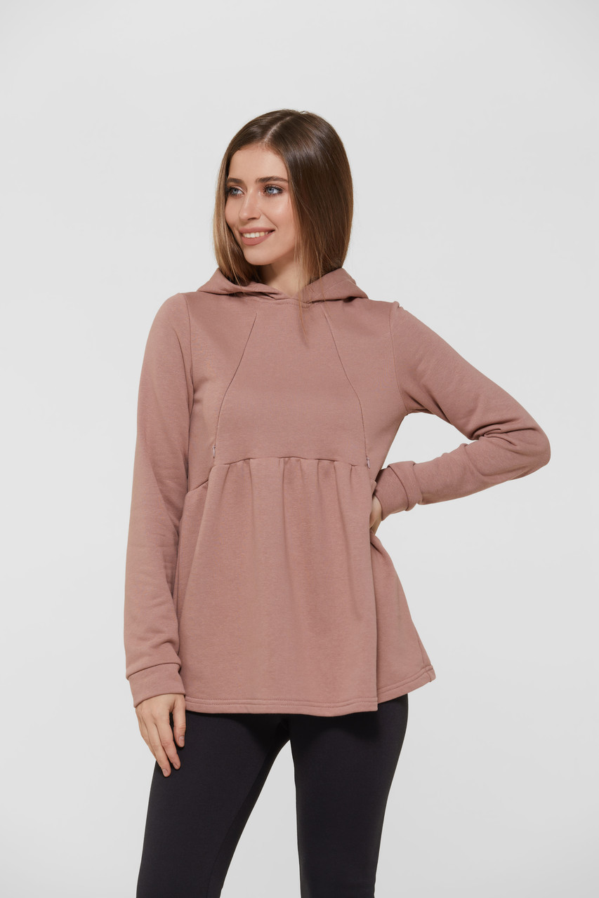 

Худи для кормящих и беременных Lullababe Malta Темная пудра, Худи для кормящих и беременных Lullababe Malta Темная пудра XL