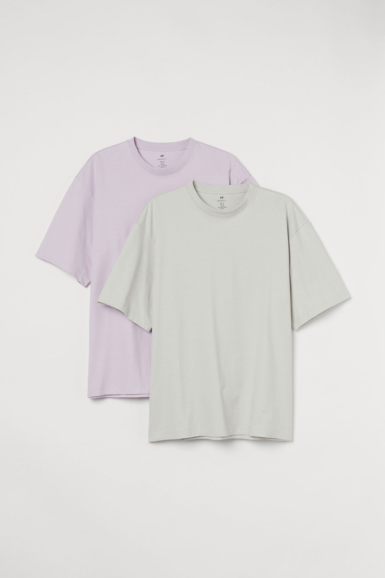 

Набор 2 футболки H&M Relaxed Fit размер  серый сиреневый 0981324002, Набор 2 футболки H&M Relaxed Fit размер XL серый сиреневый 0981324002