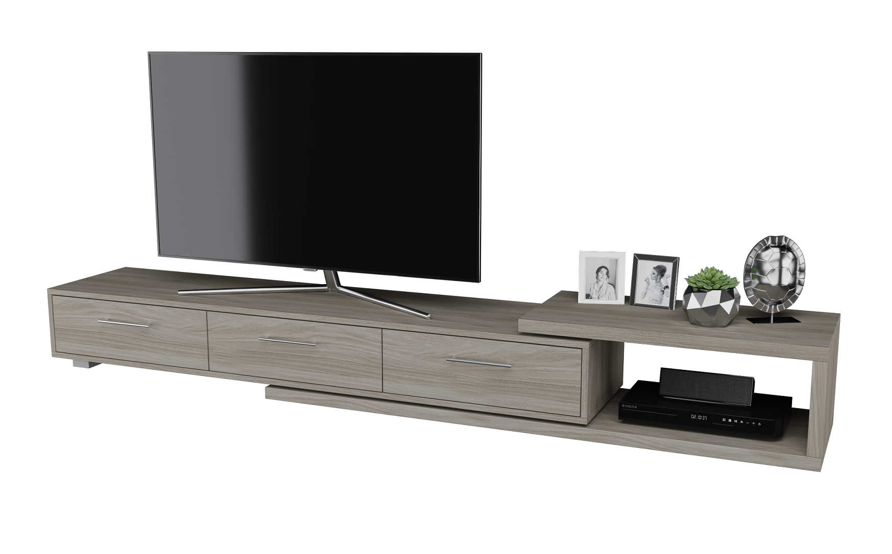 

Тумба под телевизор MebelLoft 180(160)х40х30 см Светлое дерево 5307