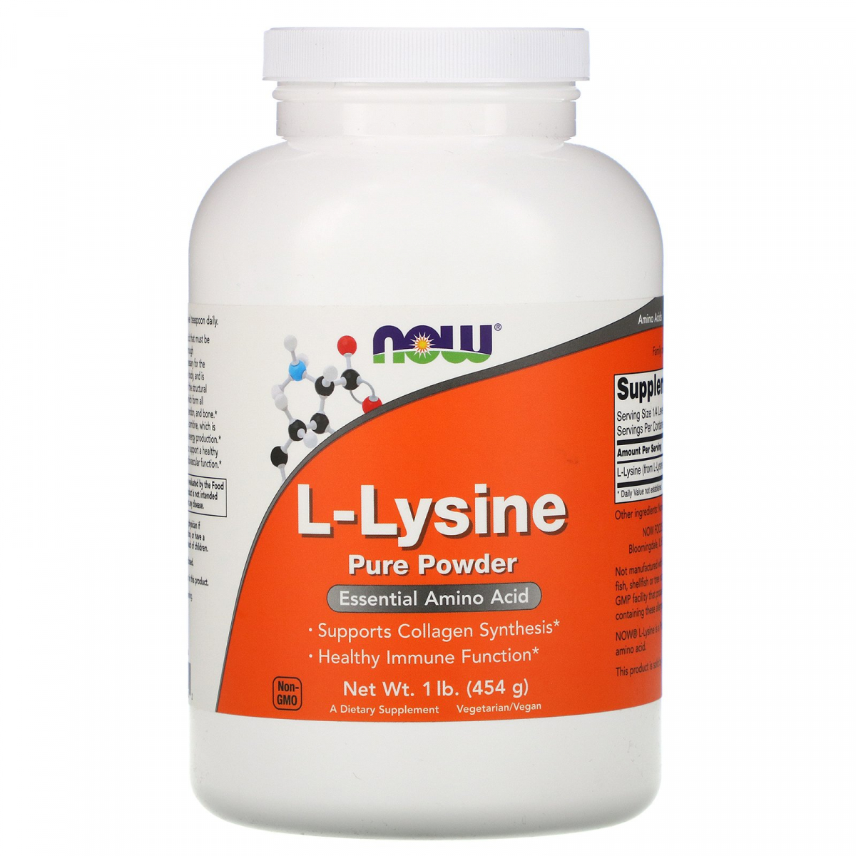 

Лизин порошок Now Foods (Pure L-Lysine Powder) 454 г