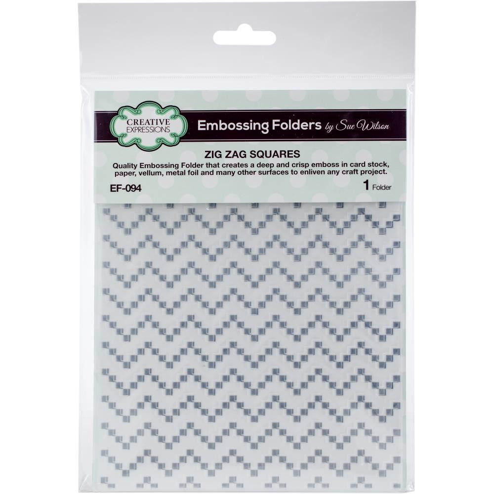 

Папка для тиснения Creative Expressions Embossing Folder By Sue Wilson Zig Zag Squares