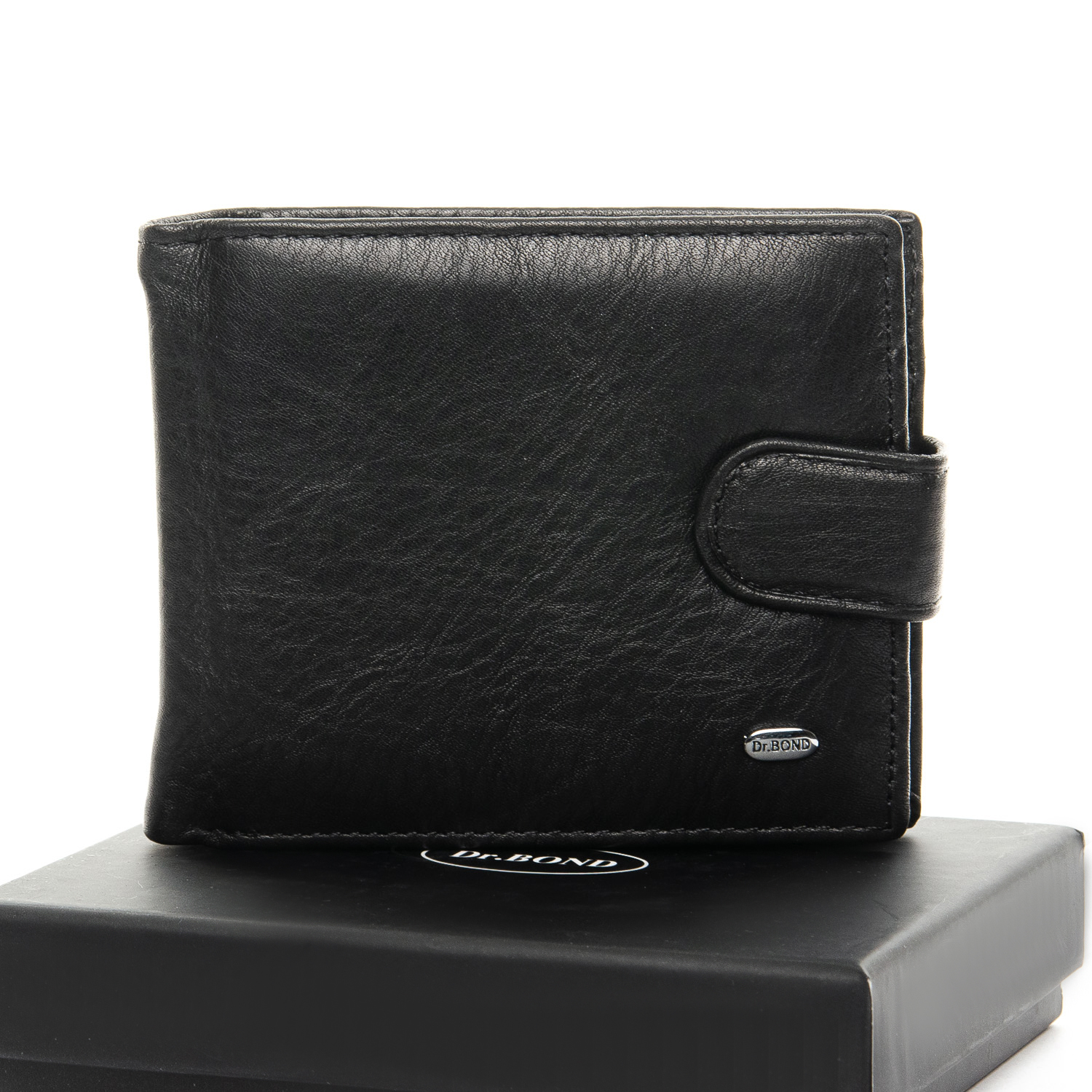

Мужской кожаный кошелек DR. BOND 32577 black