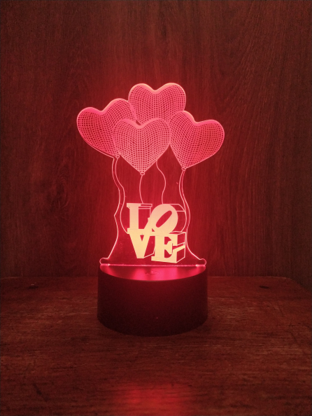 

3D светильник-ночник «Шарики love» CreativeLamps (1187)