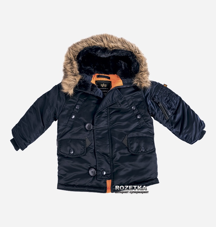 Акція на Дитяча зимова куртка для хлопчика Alpha Industries Youth N-3B 98-104 см (3T) Replica Blue від Rozetka