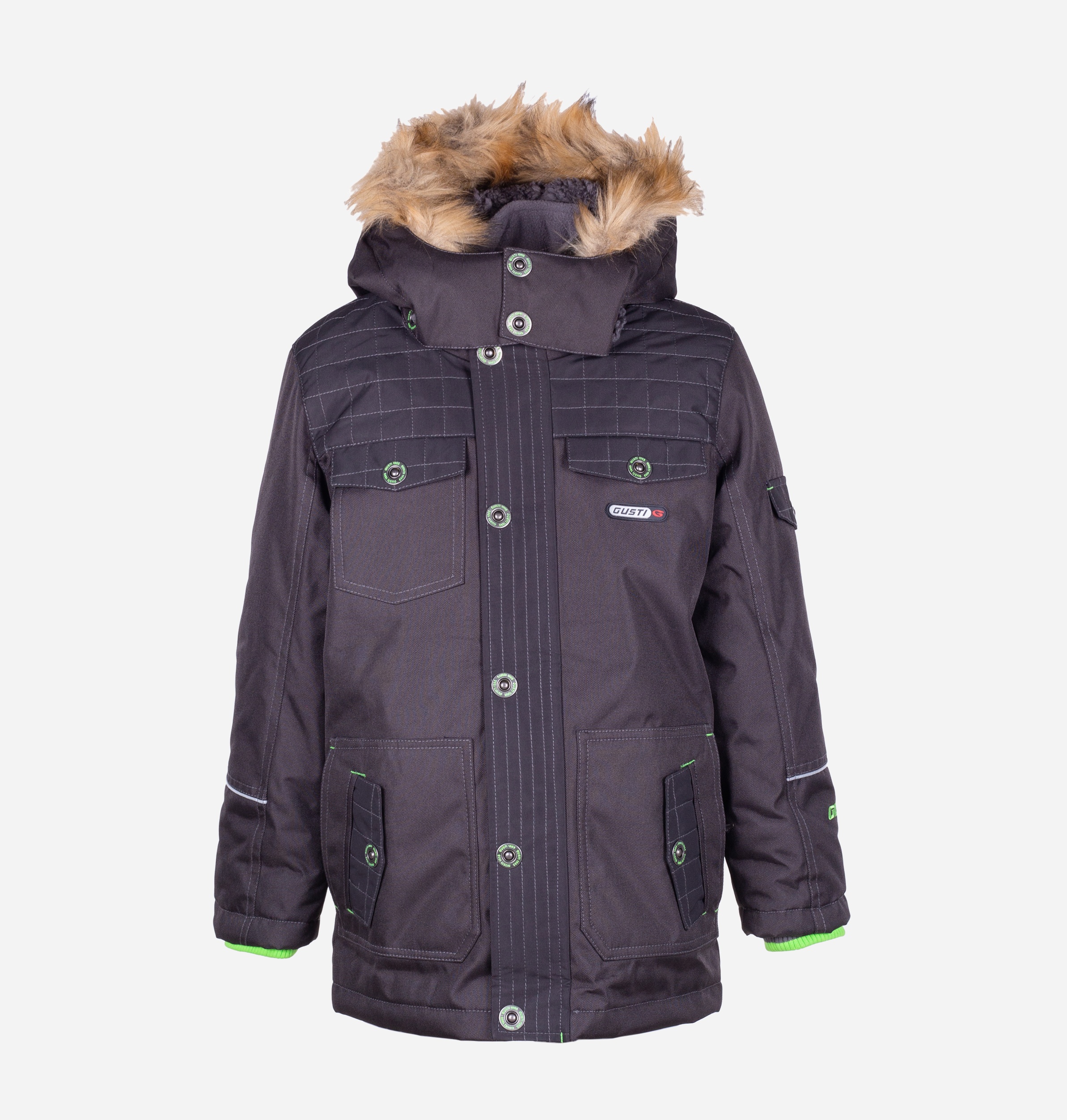 Акция на Зимняя куртка Gusti Boutique 6465 GWB 128 см Черная (620296186419) от Rozetka UA