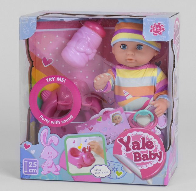 

Пупс функциональный Yale Baby с музыкальным горшком и аксессуарами YL 1918 D