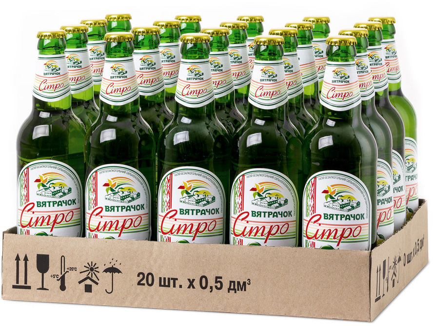 Акція на Упаковка безалкогольного сильногазированного напитка Вятрачок Ситро 0.5 л х 20 бутылок (4820000456692) від Rozetka UA