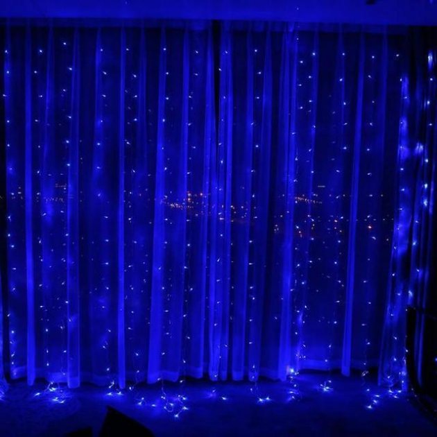 

Светодиодная гирлянда UKC RD-225 штора 360LED 3*2 метра Синий