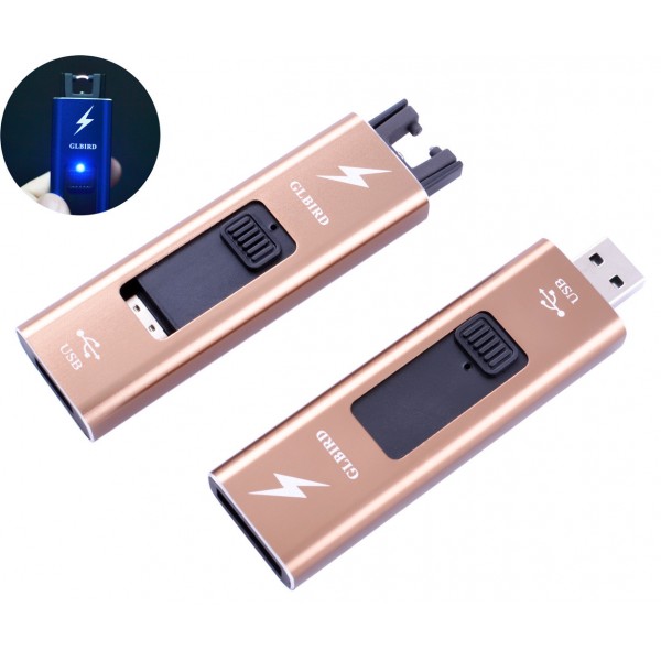 

Электроимпульсная зажигалка Glibird (USB) HL-139 Gold