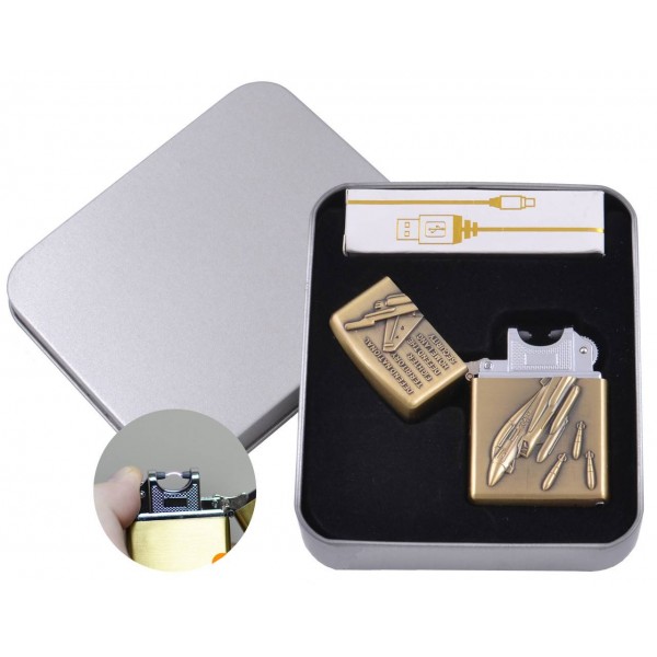 

Электроимпульсная зажигалка в подарочной упаковке Бомбардировщик (USB) XT-4886-5