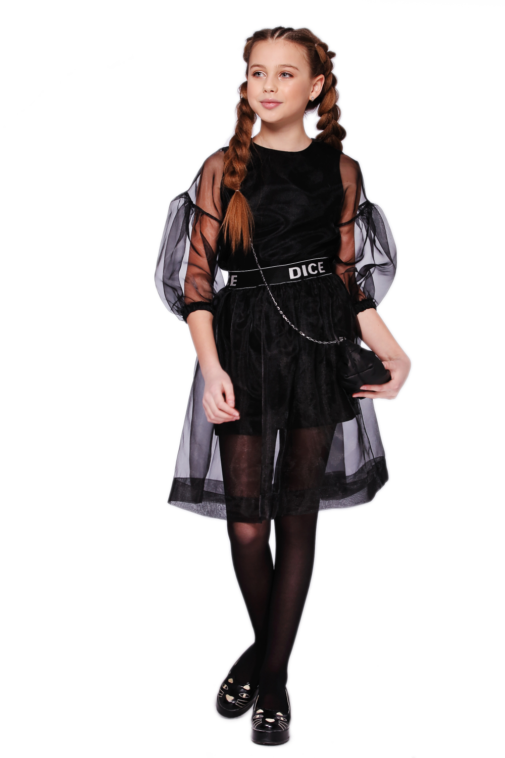

Комплект органза (блуза+юбка) Lukas Kids 158 черный(0542)