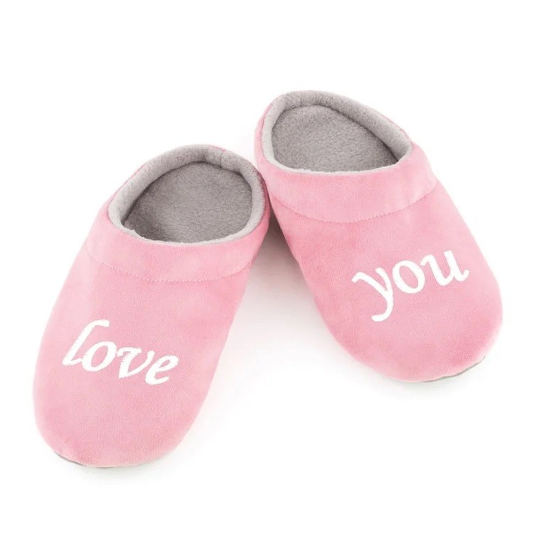 

Домашние тапочки шлепки Kotico Love you багира 36-37 (24см) Розовые