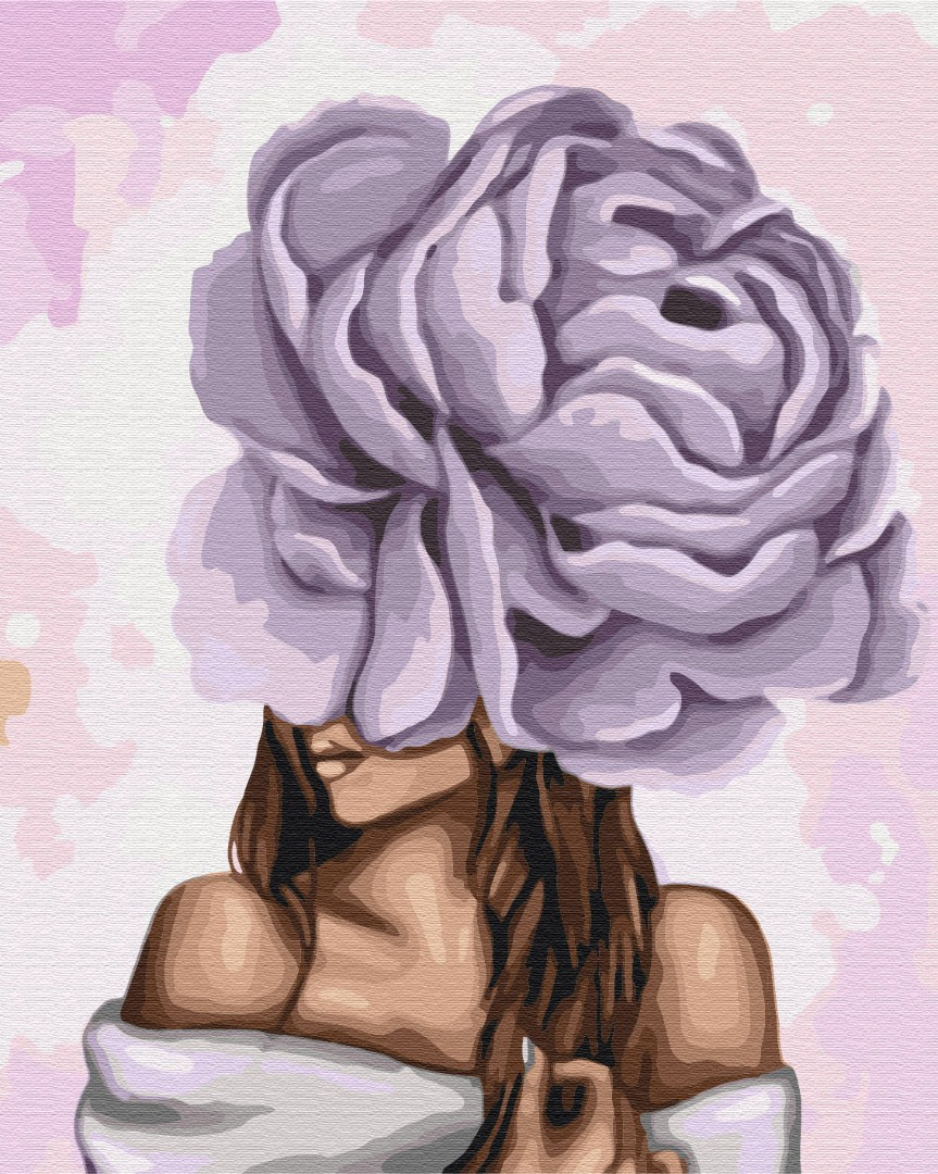 

Картина по номерам Brushme Дама с фиолетовым пионом 40 x 50 (BS37546)