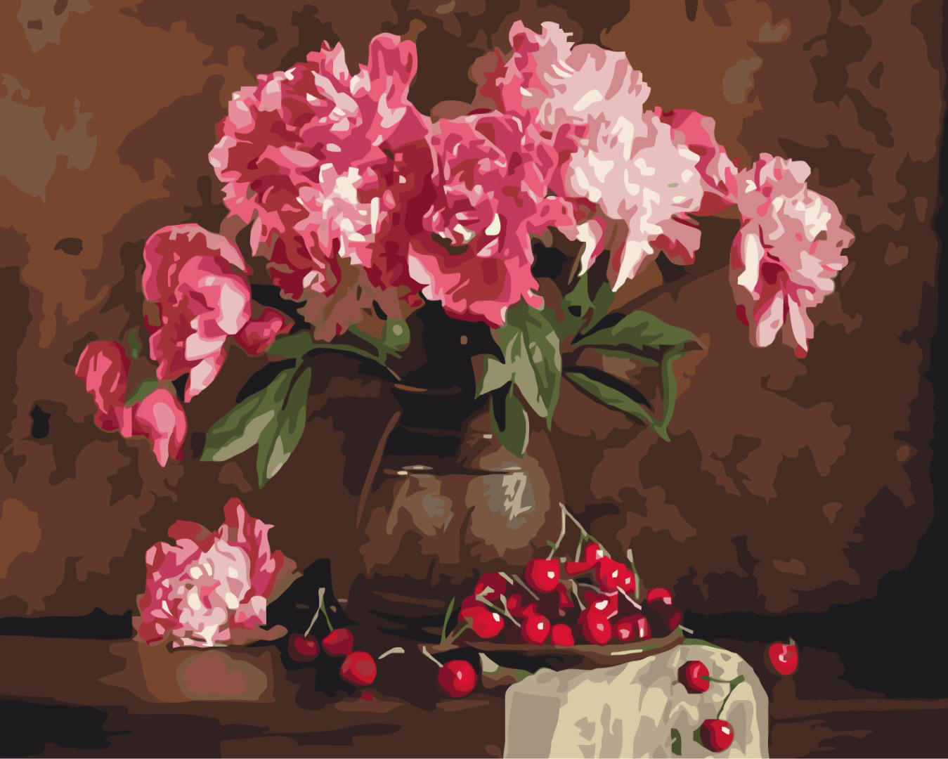 

Картина по номерам Brushme Пионы и вишни 40 x 50 (BS4645)