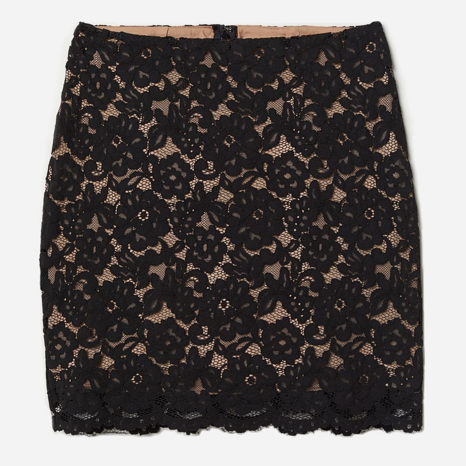 

Юбка H&M 67960686 36 Черно-бежевая