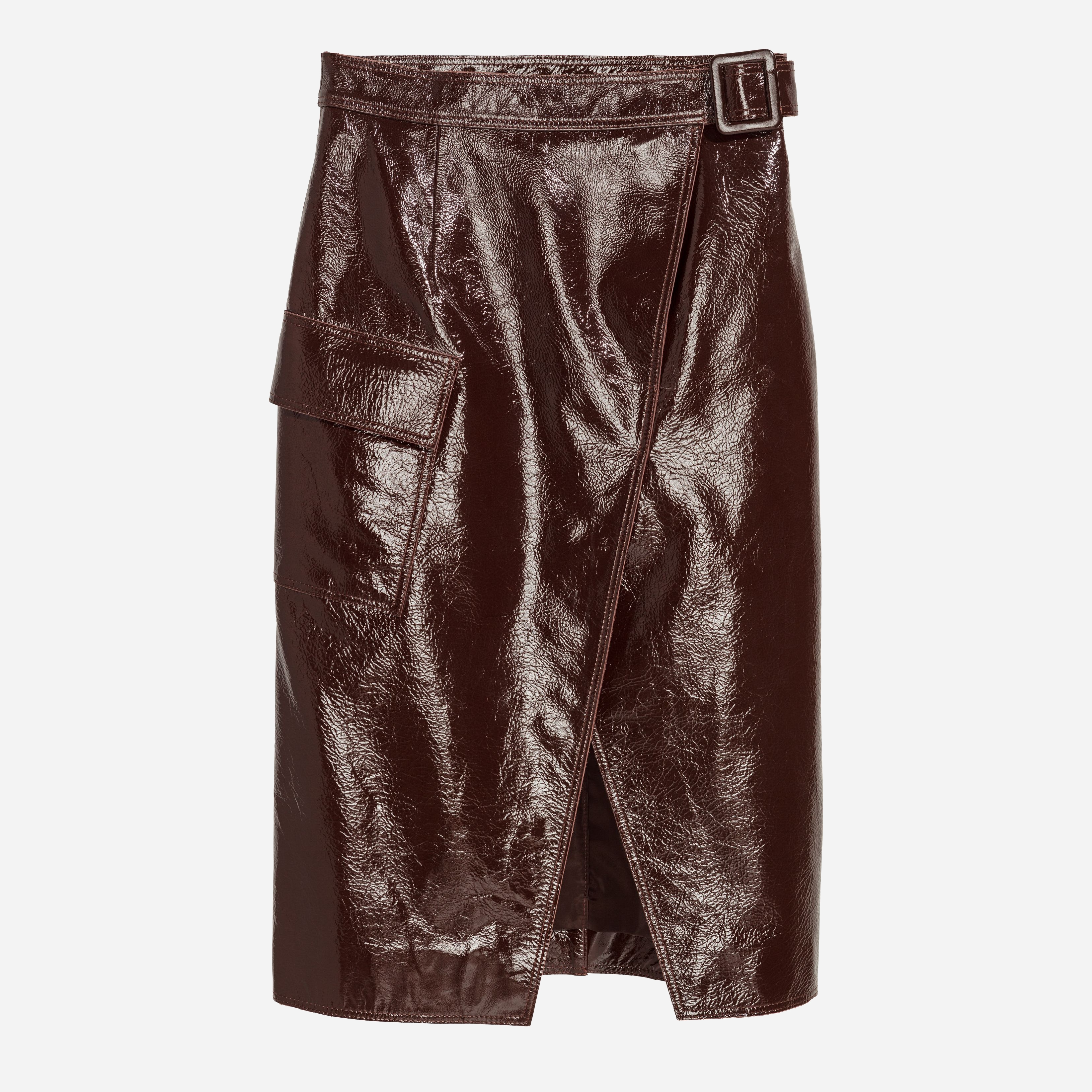

Юбка кожаная H&M XAZ079125ZQSB 34 Коричневая