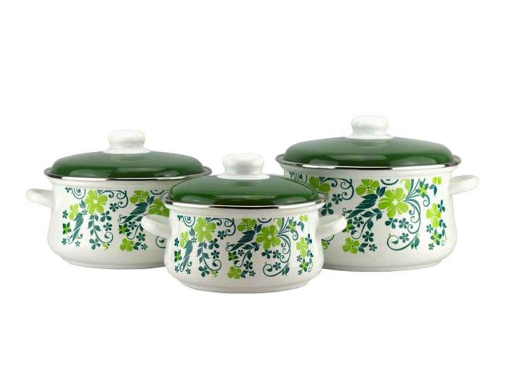 

Набор ем. посуды 3 предмета ЭМАЛЬ "Глория" 7-308/6