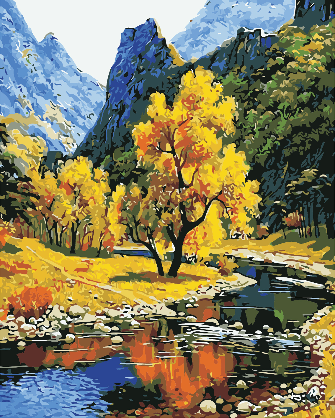 

Картина по номерам ArtStory Осень в горах 40*50 см (в коробке) арт.AS0384