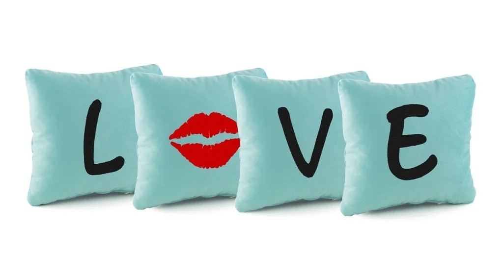 

Набор подушек для влюбленных Kotico «L*ve» Голубой