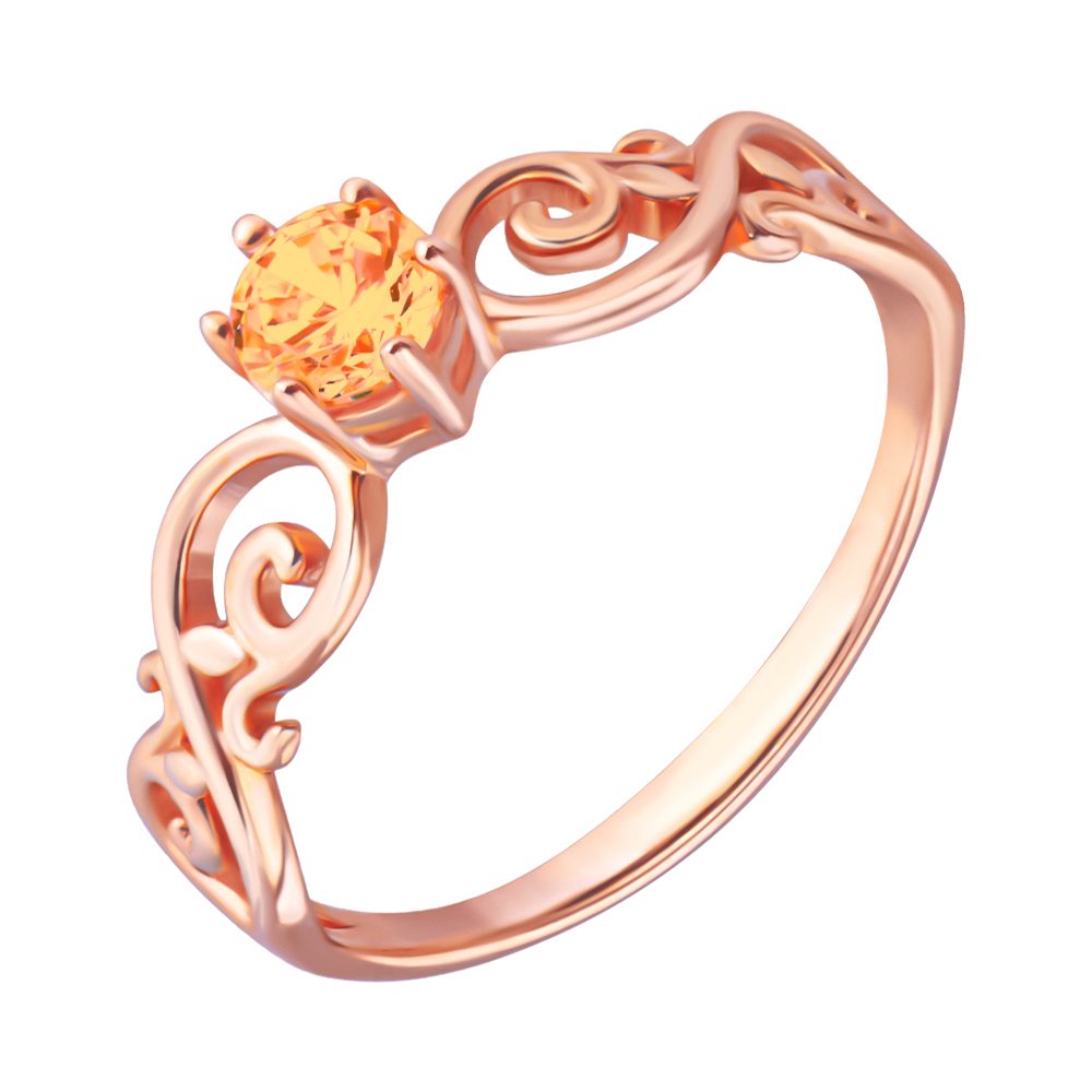 

Кольцо из красного золота с желтым фианитом S Zirconia 000138577 16 размера