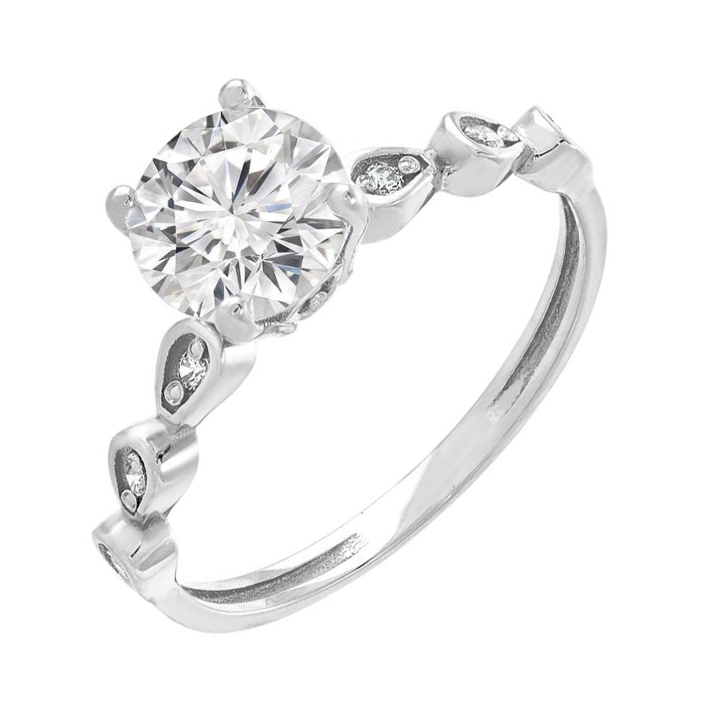 

Кольцо из белого золота с фианитом S Zirconia 000036773 16 размера