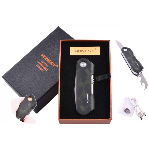 

USB зажигалка в подарочной упаковке (Спираль накаливания, Нож, Открывалка) HL-1-1
