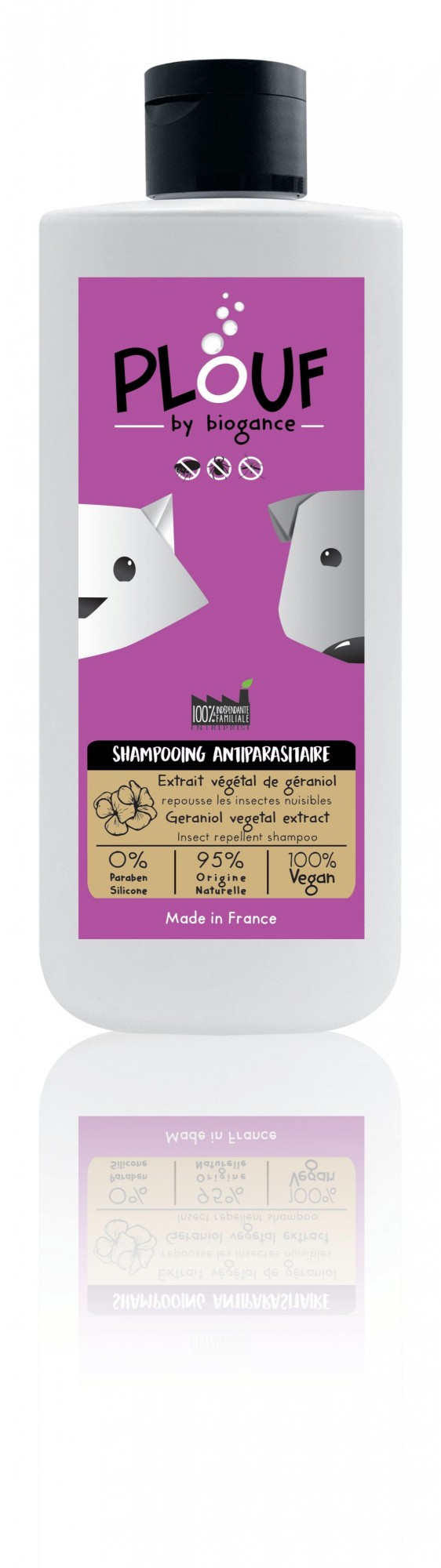 

Шампунь от блох для кошек и собак Plouf Antiparasite Shampoo by Biogance (400 мл)