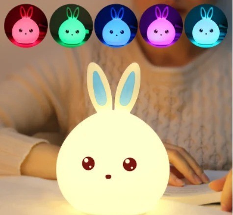 

Детский ночник Rabbit Silicone Lamp LED лампа светильник силиконовый ks602