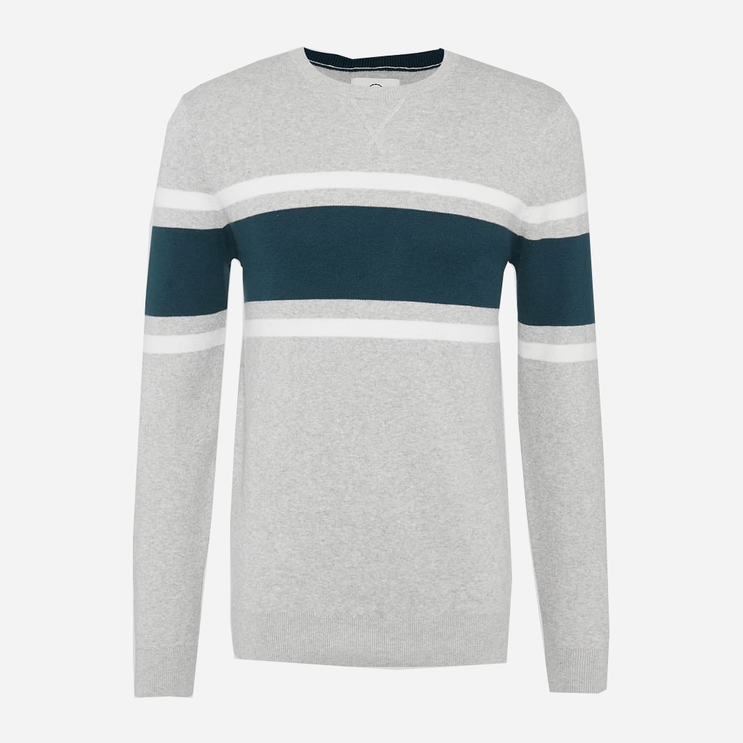 

Джемпер C&A 2114294 XXL Серо-зеленый в полоску