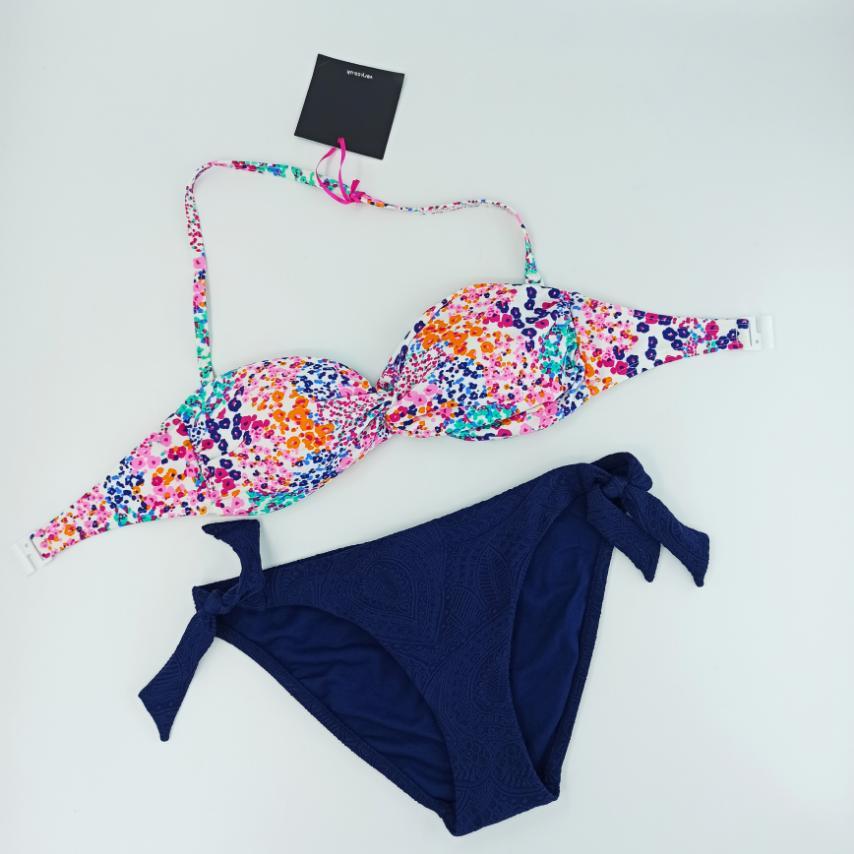 

Женский купальник V By Very на поролоне 8р (70А) трусики 38р (наш 42-44) синий с разноцветным (056)