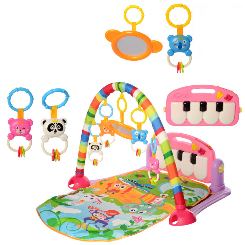 

Детский игровой музыкальный коврик для младенца с пианино (Фиолетовый) HE0604
