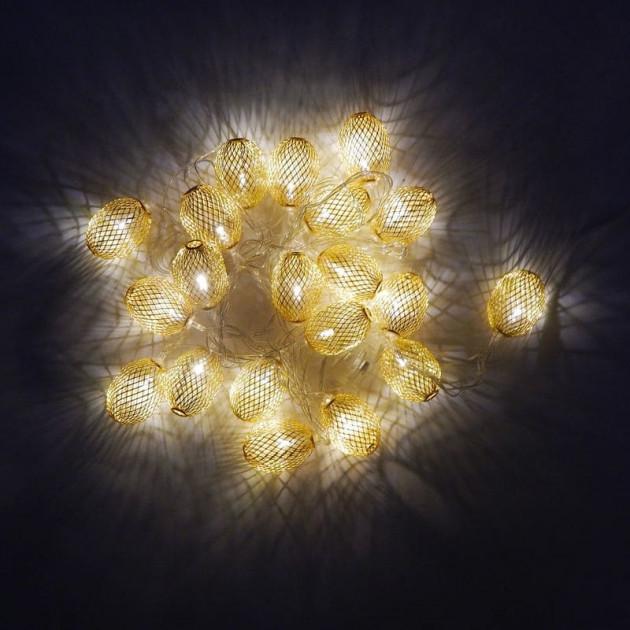 

Гирлянда "Капля" 20 led, 1.5м, золотая (WW-6) цвет теплый белый