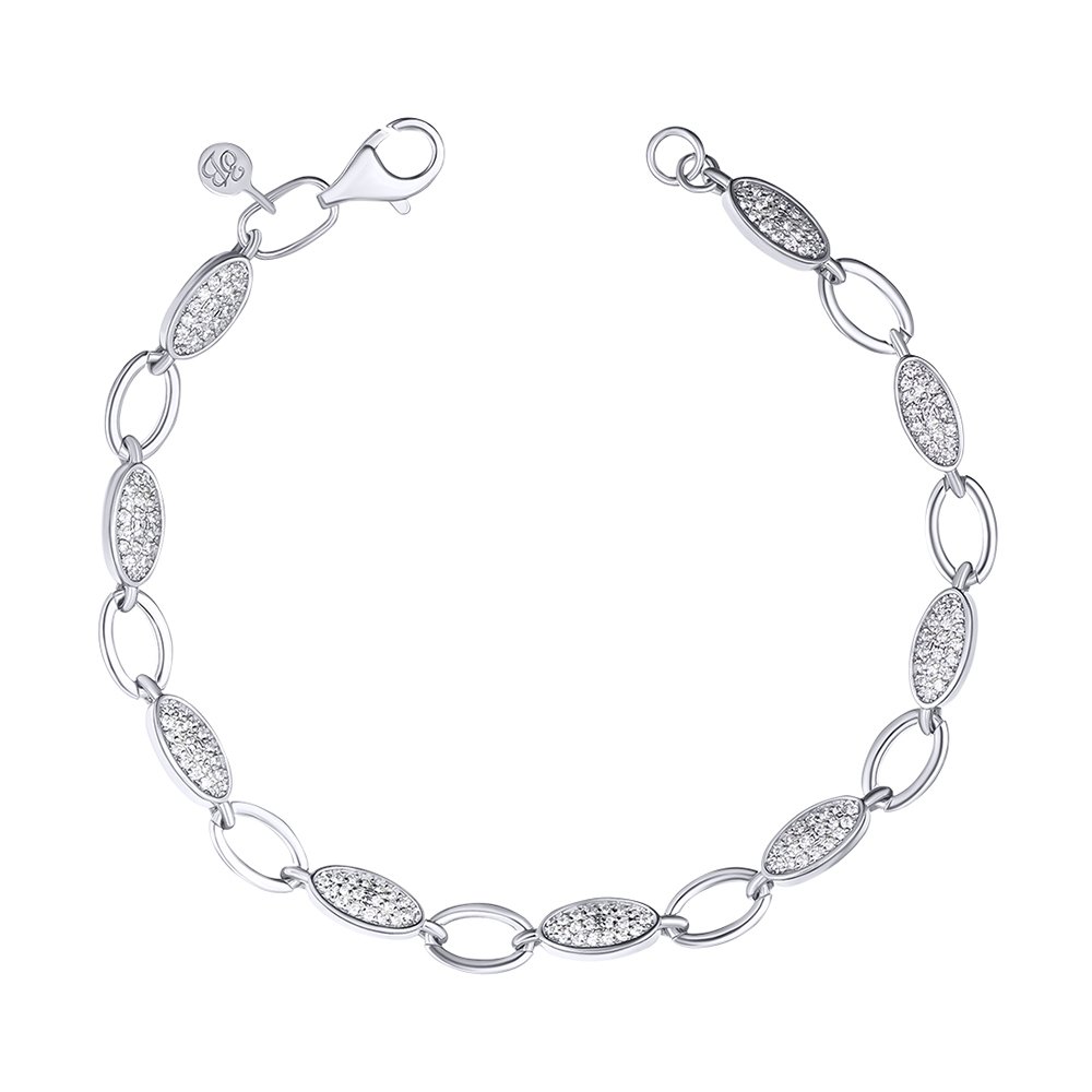 

Серебряный браслет с фианитами 000149562 17 размера