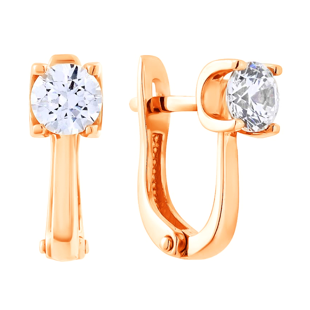 

Золотые серьги в красном цвете с фианитом S Zirconia 000053433