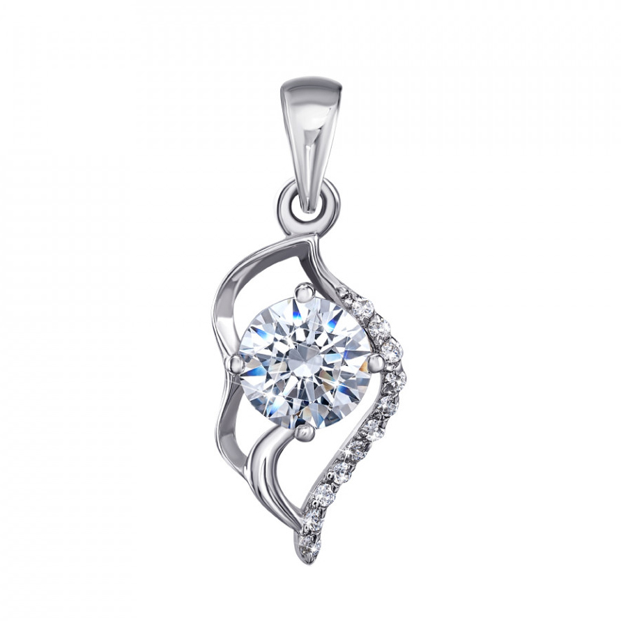 

Серебряный кулон с фианитами S Zirconia и родированием 000129526
