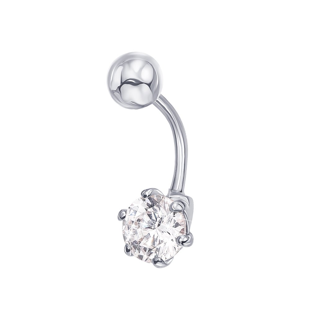 

Серебряный пирсинг с фианитом S Zirconia 000149146