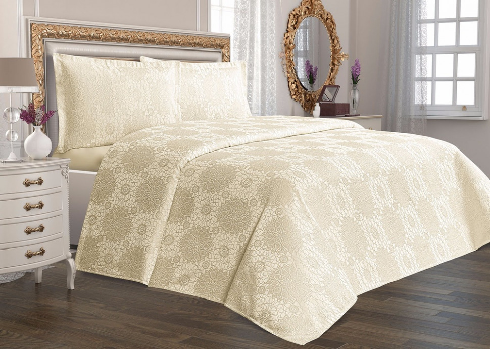 

Покрывало с наволочками Tropik Home Amore Cream 220x230 02003327
