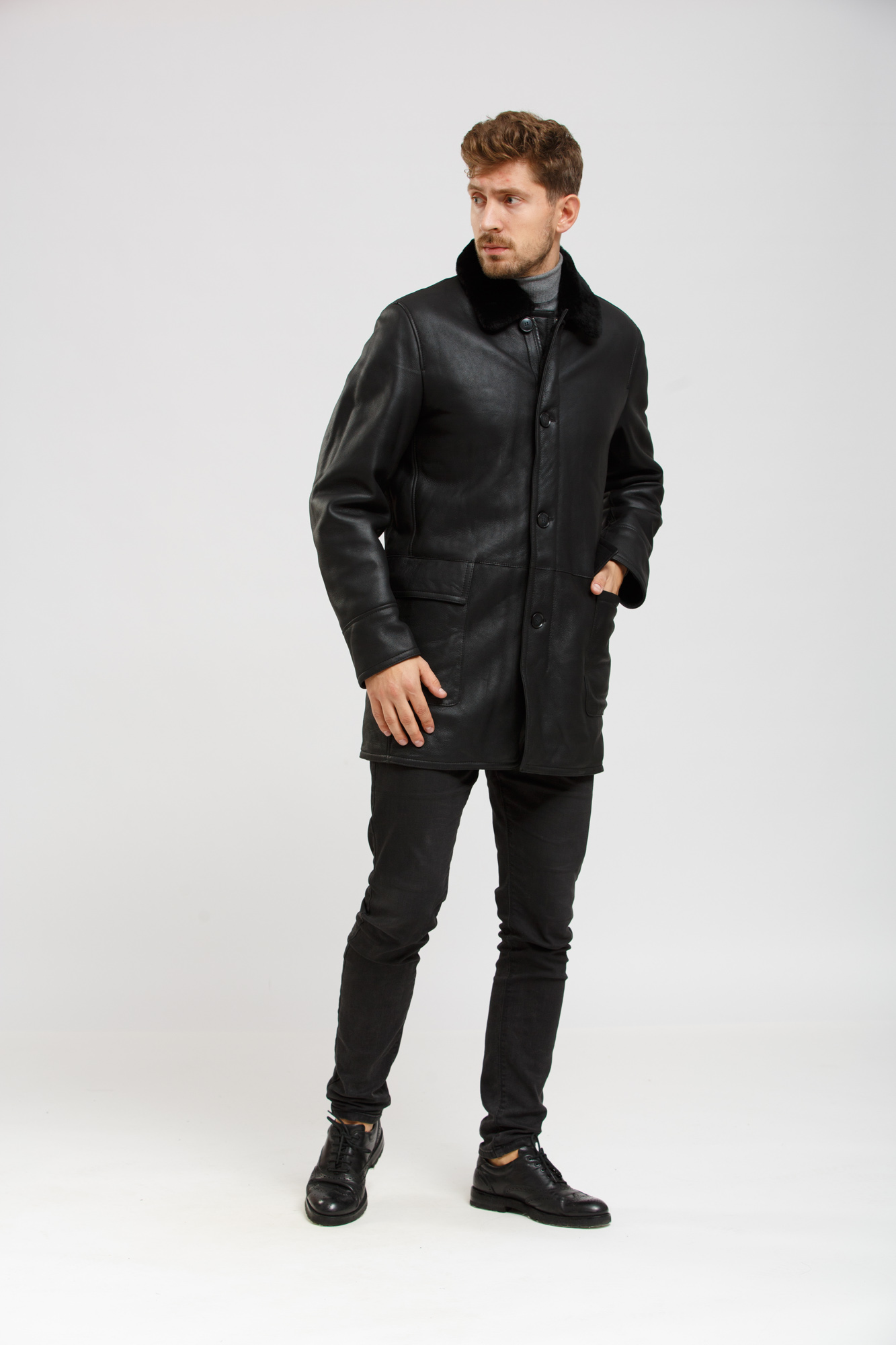 

Дубленка CVK Brand  Черный (20-00293, Дубленка CVK Brand 50 Черный (20-00293)