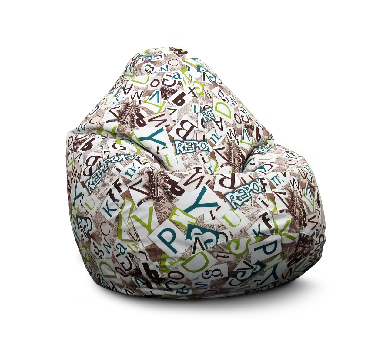 

Кресло мешок груша iPuff "ABC - 2" Флок XL (80x110 см)