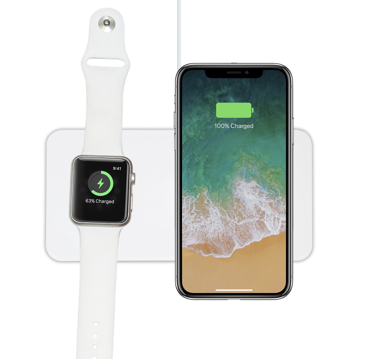 

Беспроводное зарядное устройство mini airpower A13 для смартфона и часов UTG-T Белый