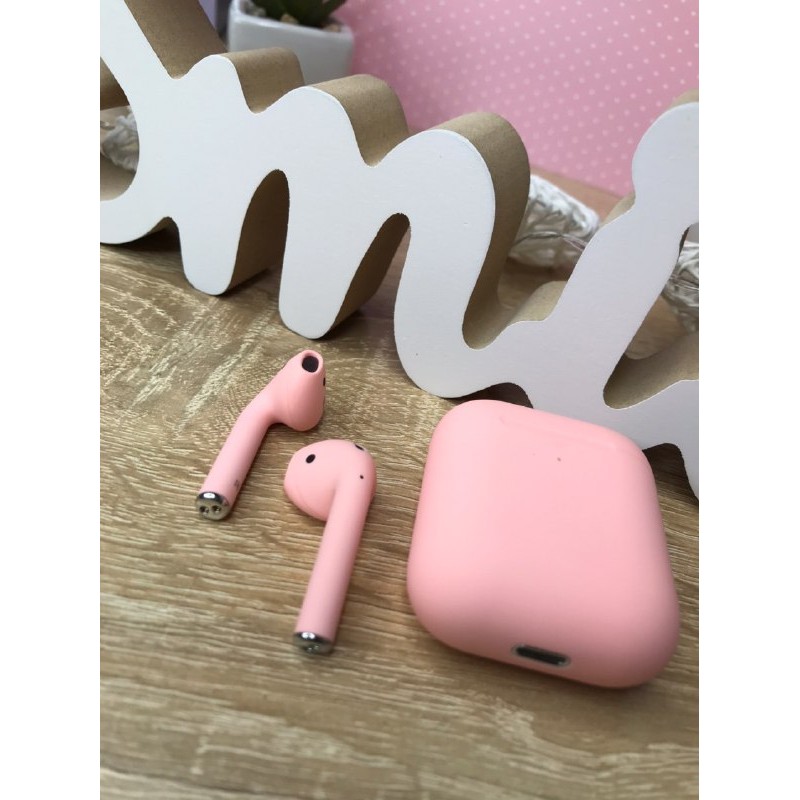 

Наушники компактные портативные беспроводные с зарядным футляром Macaroon AP2 light pink розовый