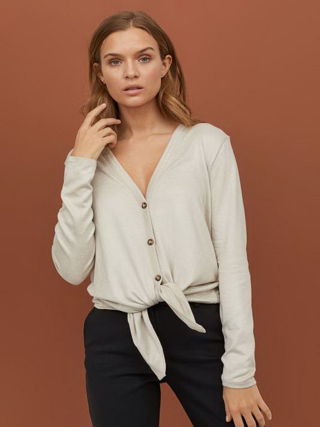

Кардиган H&M 0756986-9 XS Светло-серый