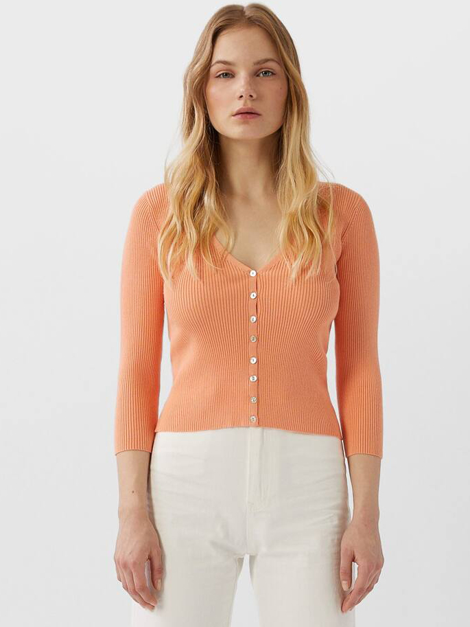 

Кардиган Stradivarius 01613740340  Персиковый, Кардиган Stradivarius 01613740340 S Персиковый