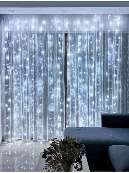 

Светодиодная гирлянда Водопад штора 3х1,5м на 320LED Белый