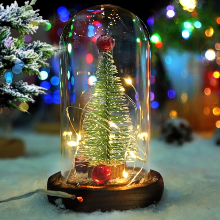 

Новогодняя декоративная елка с LED подсветкой и шарами в колбе от USB