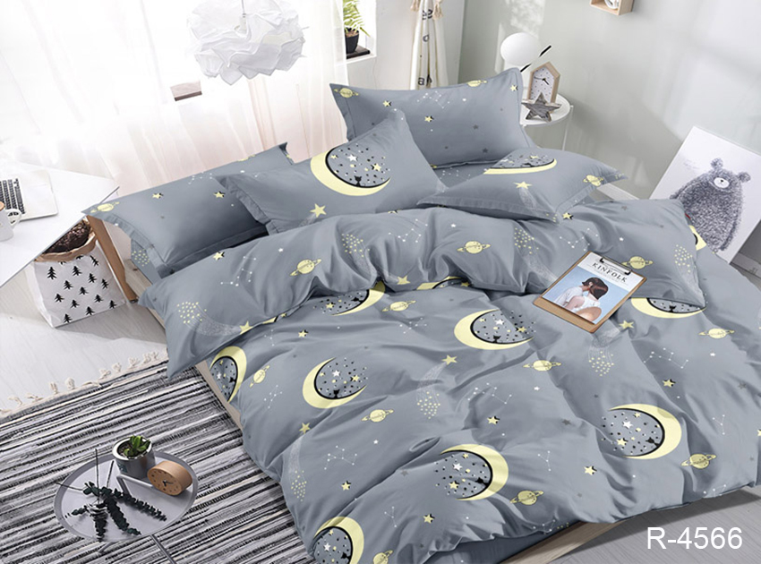 

Комплект постельного белья ТАГ Двуспальный Ранфорс поcтільна білизна 200x215 см Простынь классическаяR4566